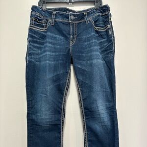 Silver Jeans Suki Fluid Denim Women’s 14 Mid Rise Curvy Fit EUC